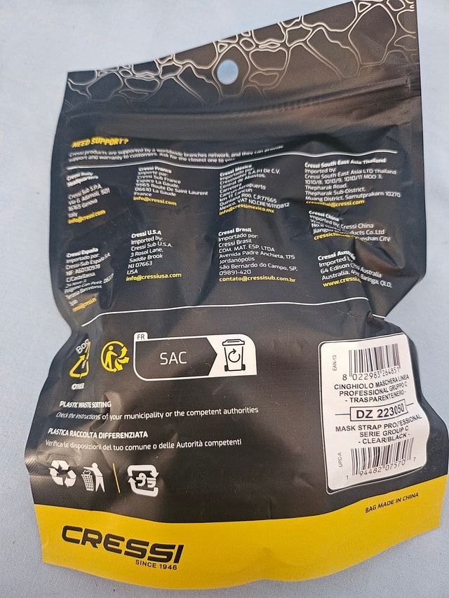 CRESSI 2 Correas recambio para máscara de buceo