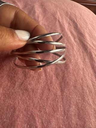 Pulsera triple plata