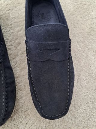 Zapatos mocasines Dustin de ante azul marino