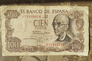 Billete 100 pesetas 1970
