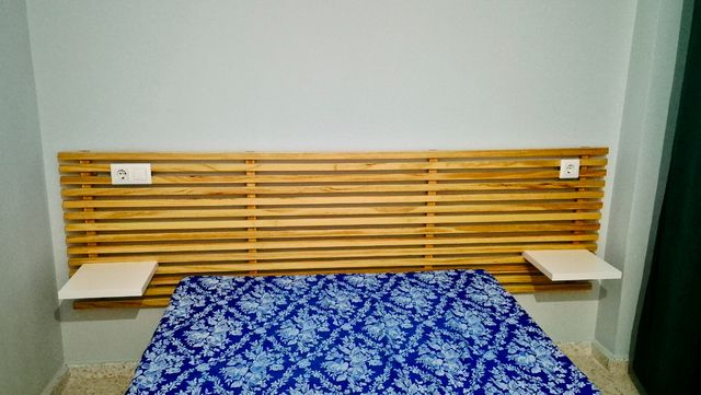 Cabecero cama madera + mesitas
