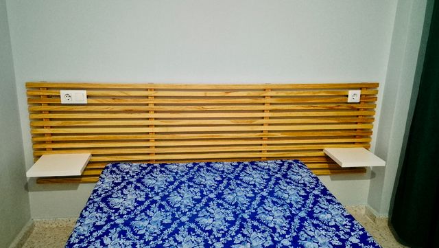 Cabecero cama madera + mesitas