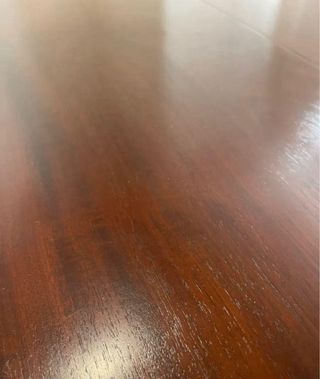 Tavolo antico legno + 4 sedie trasparenti