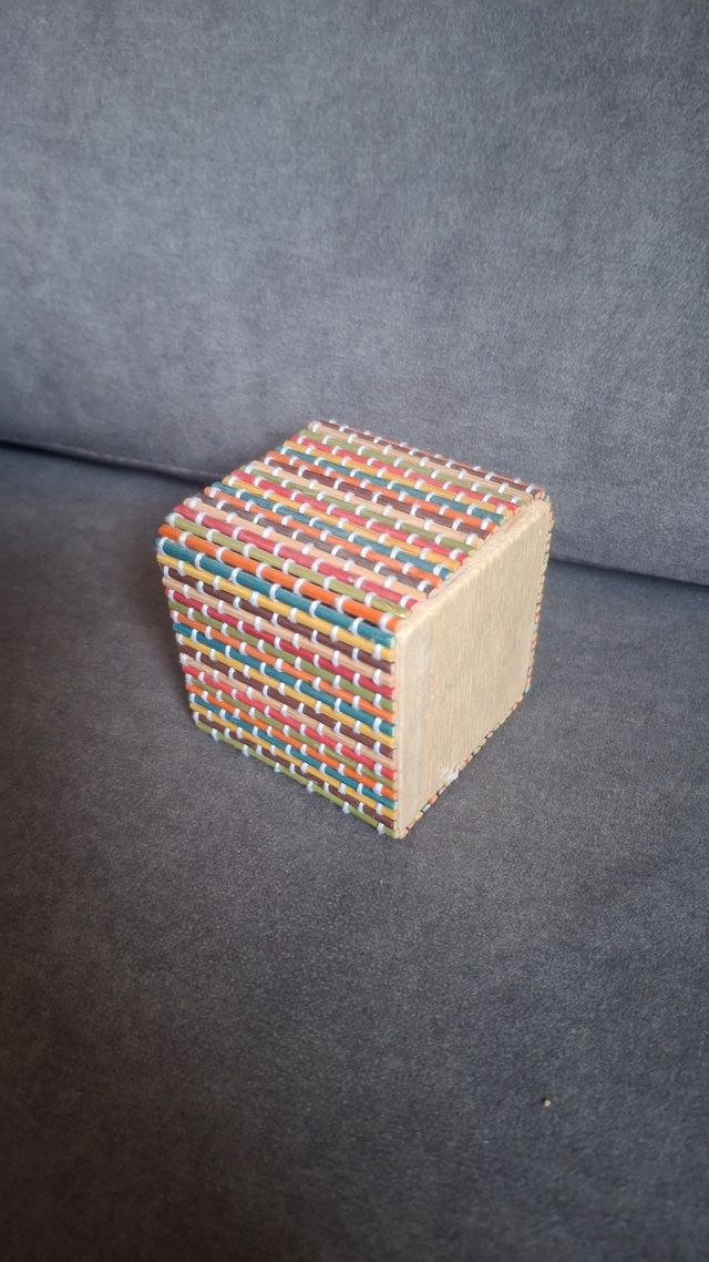 Caja Decorativa Bambú Multicolor