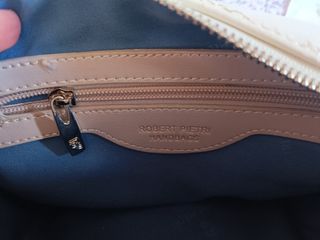 Bolso Robert Pietri blanco y rosa con flores