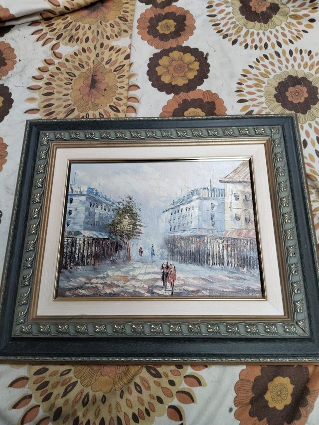 Cuadro al óleo - Paisaje urbano decoración