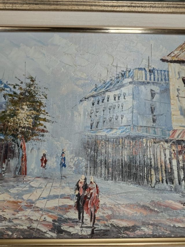 Cuadro al óleo - Paisaje urbano decoración