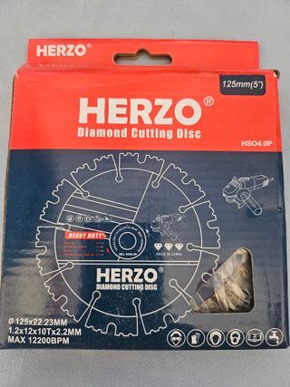 2 DISCOS DE CORTE DE DIAMANTE DE 125 MM HORMIGÓN