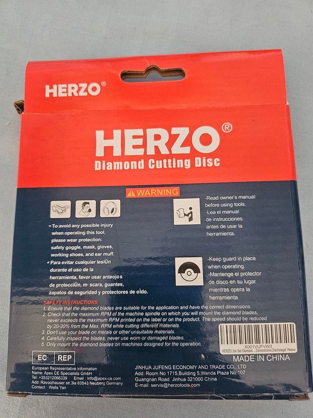 2 DISCOS DE CORTE DE DIAMANTE DE 125 MM HORMIGÓN