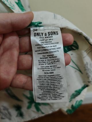 Camisa Only & Sons M - beige