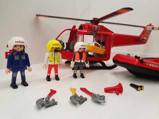 Playmobil Pack Rescate: Helicópterero+Barco