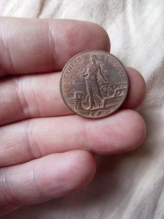 5 Centesimi Italia 1909 Regno