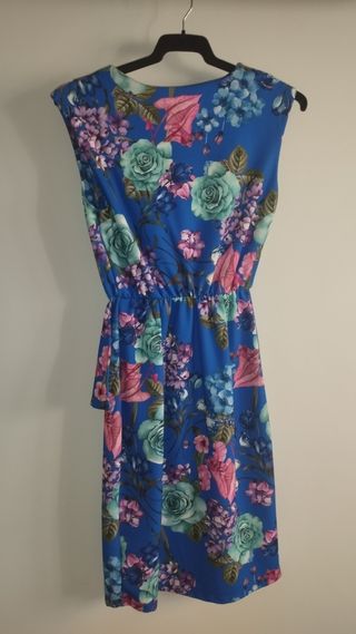 Vestido floral azul - Talla XS