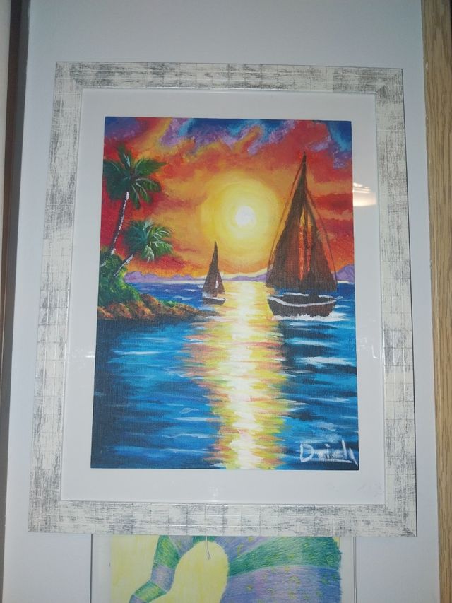 Pinturas acrilico tizza y carboncillo. - Arte tro