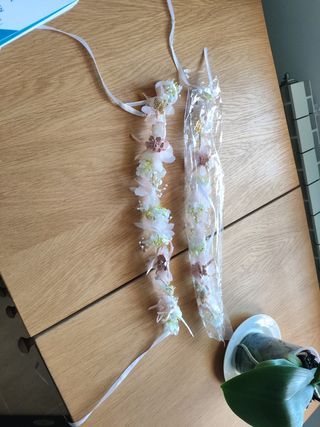 Diadema comunión: 2 tiaras blancas y rosas