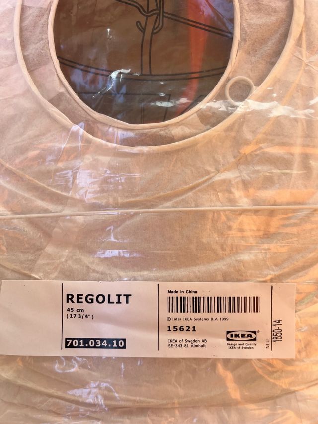 IKEA REGOLIT - 3 pantallas de Lámpara papel blanca