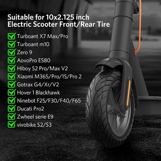 Dos Ruedas maciza 10x2.125,para patinete Xiaomi