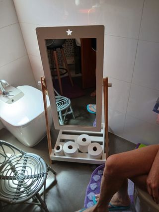 Espejo tocador blanco - madera