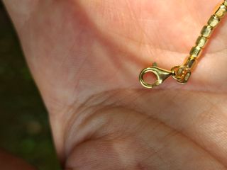 Bracciale argento 925 placcato oro pepite