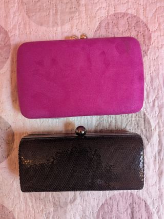 2 Bolsos Fiesta - Negro y Rosa