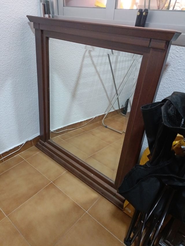 Espejo madera marrón - Retro