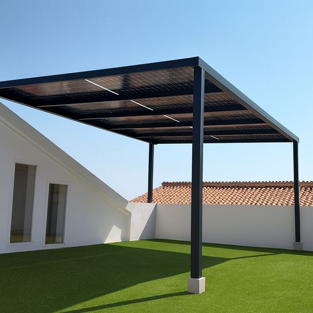 Pergola solar fotovoltaica 3000w / 12000w