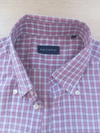 Camisa hombre verano cuadros rosa