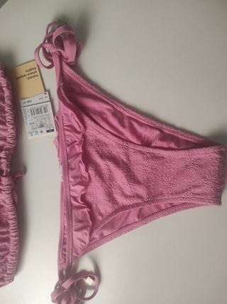 Bikini rosa bordado - Nuevo