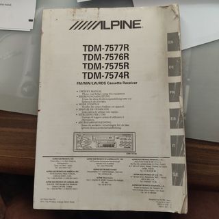 Radio Alpine TDM-757. Manual