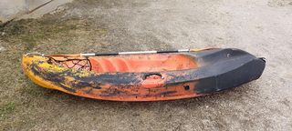 Kayak con pala desmontable