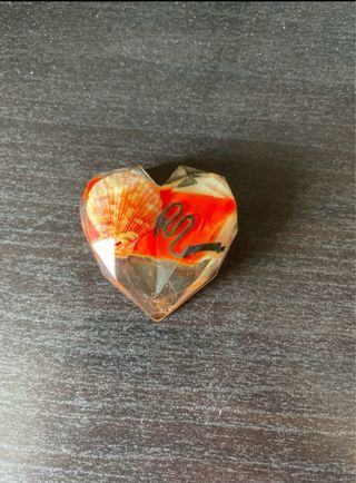 Cuore resina conchiglia