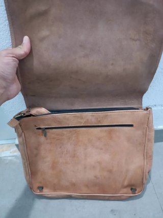 Maletín cuero marrón claro