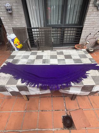 Chal morado - Pañuelo de lana