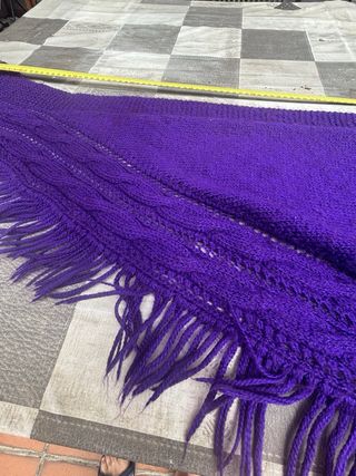 Chal morado - Pañuelo de lana