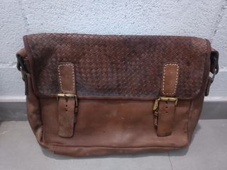 Maletín cuero marrón
