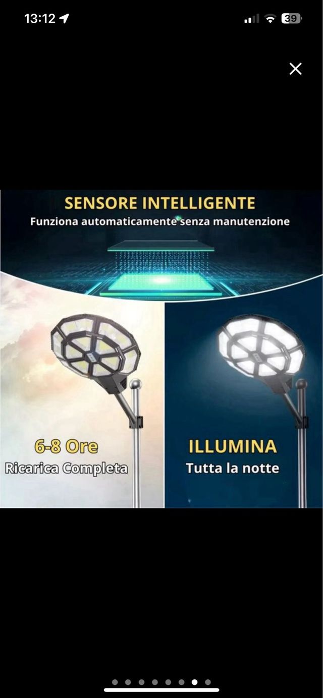 Lampione Solare ROYAL 1500W