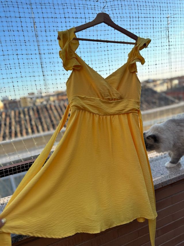 Vestido amarillo corto - Talla S