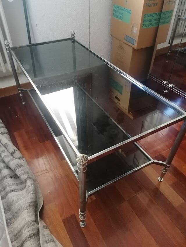 Mesa centro cristal vintage