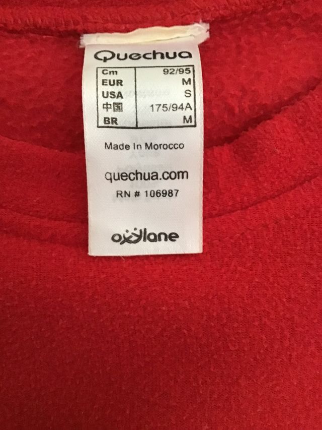 Fodera in pile Quechua rossa - M