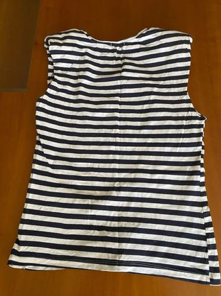Camiseta rayas Stradivarius - Blanco/Azul