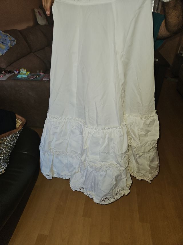 Falda Flamenca Blanca - Rizada