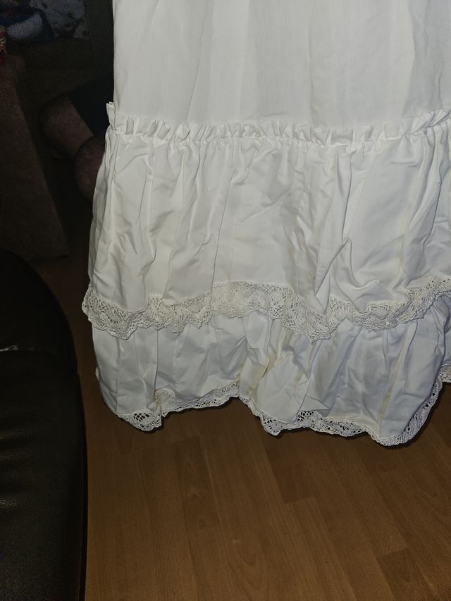 Falda Flamenca Blanca - Rizada