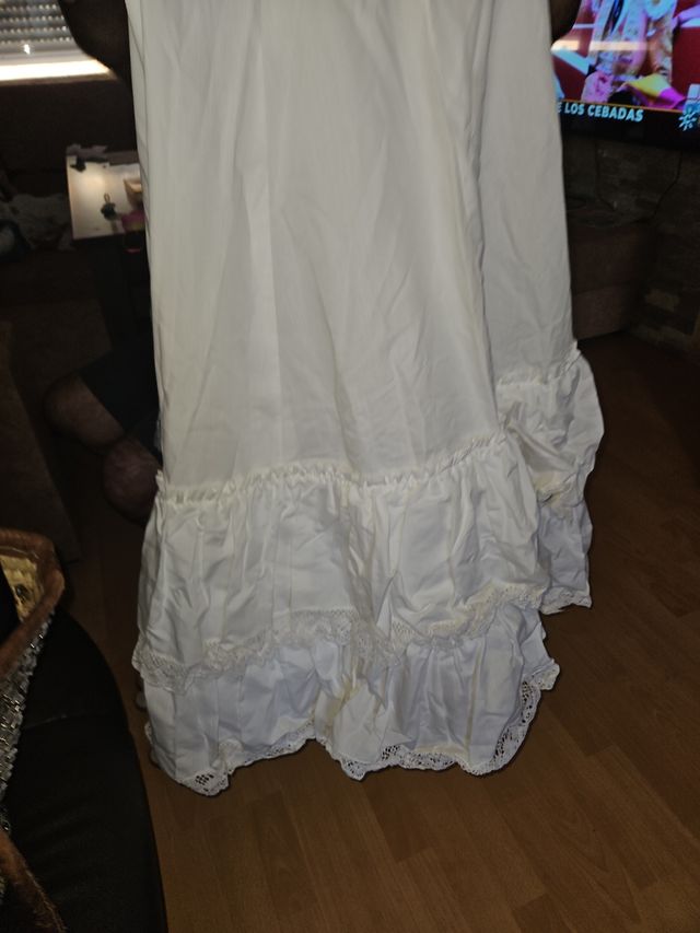 Falda Flamenca Blanca - Rizada