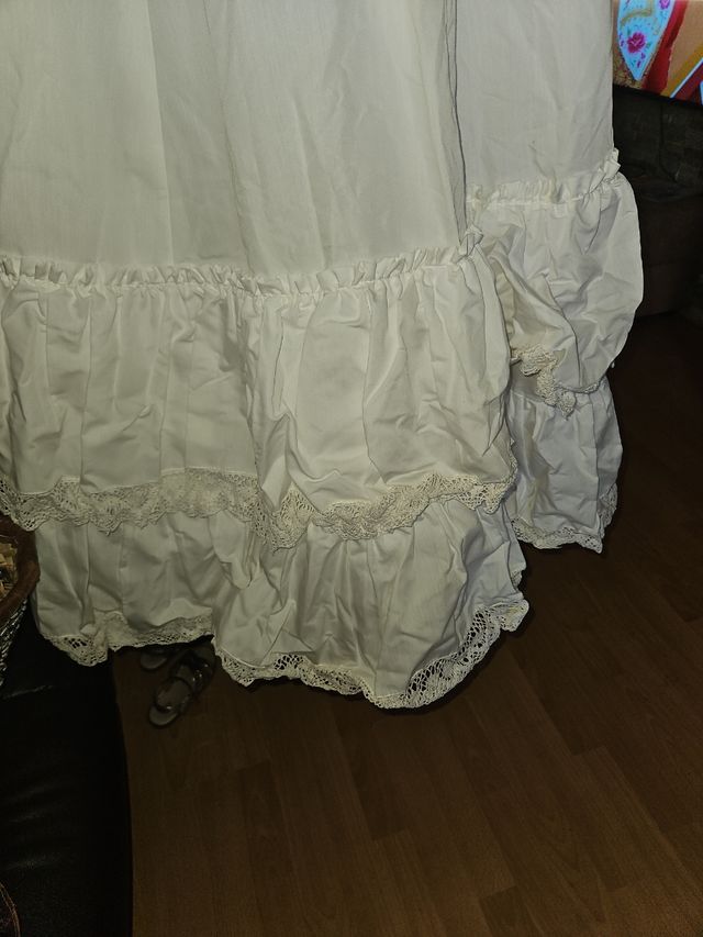 Falda Flamenca Blanca - Rizada