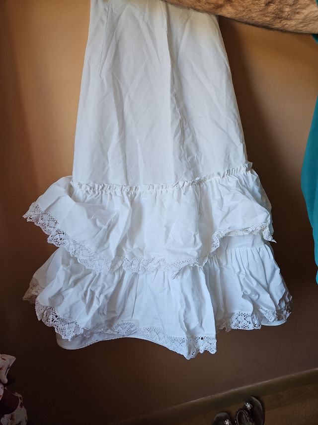 Falda Flamenca Blanca - Rizada