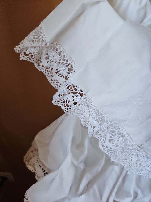 Falda Flamenca Blanca - Rizada