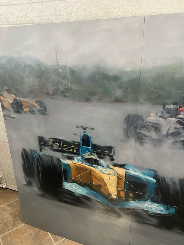 Cuadro F1 Alonso - Acrílico,tiene algun descorcho