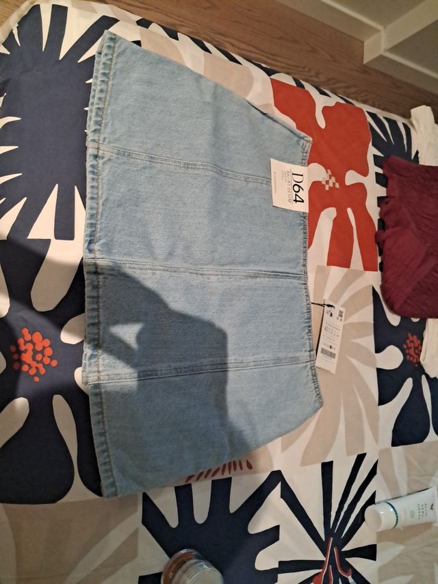 Falda vaquera Stradivarius L