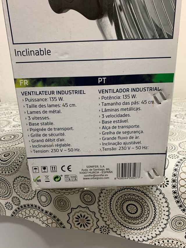 Ventilador Orbegozo PW1346 industrial inclinable