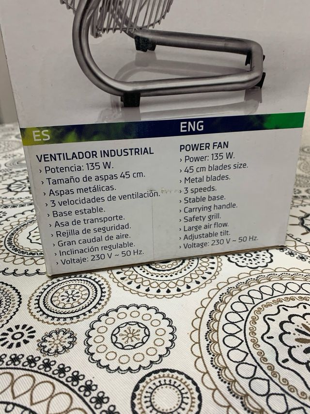 Ventilador Orbegozo PW1346 industrial inclinable